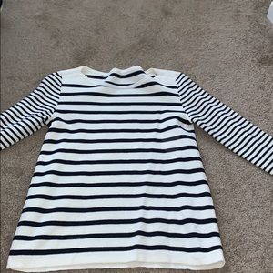 Jcrew white with navy stripes small sweater